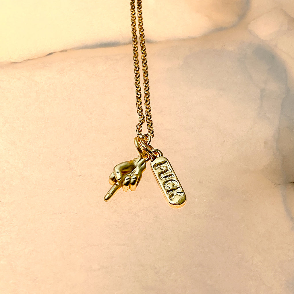 Tiny F Necklace