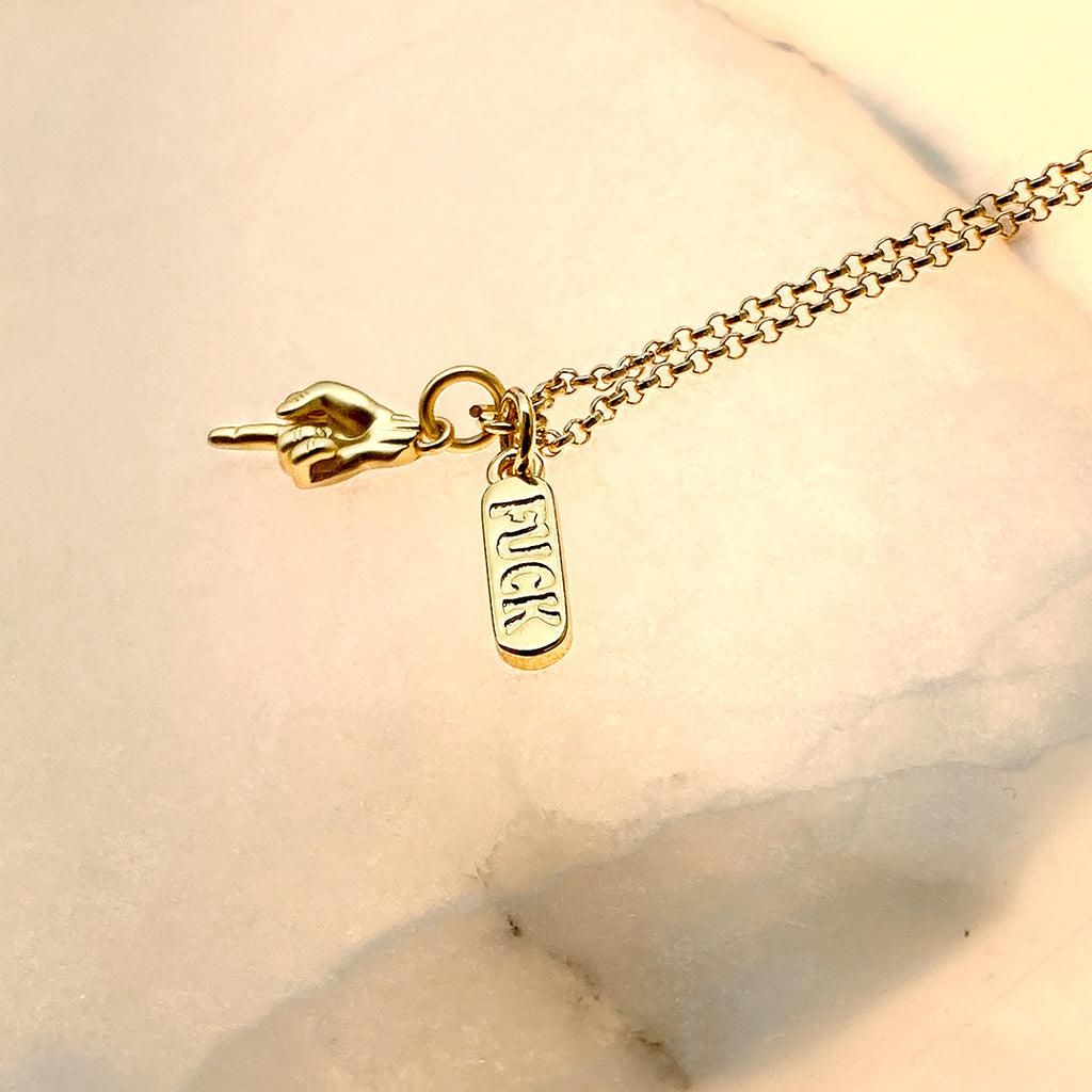 Tiny F Necklace