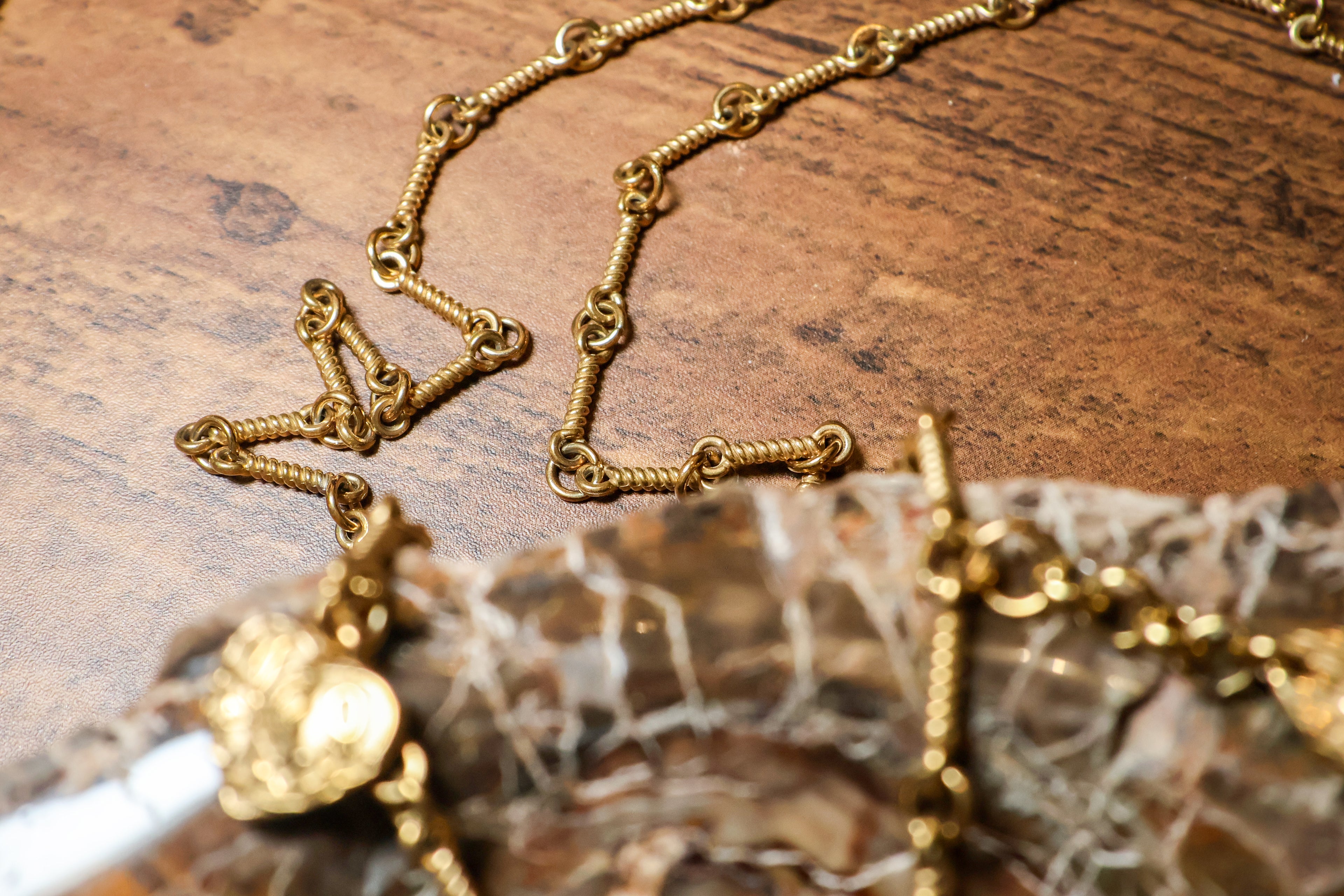 Golden Fish Charm Necklace