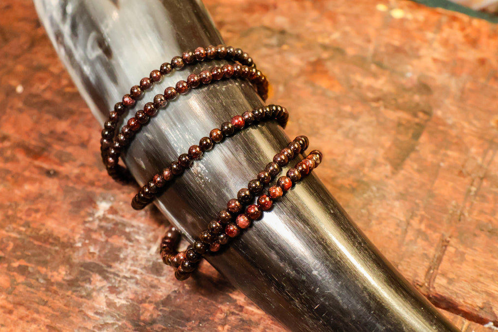 Garnet Bead Bracelet