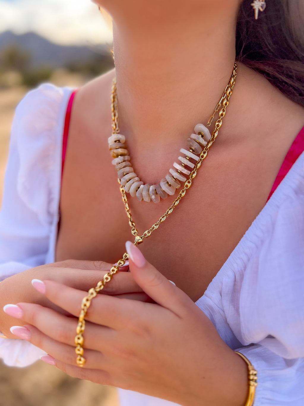 Rowdy Desert Rose Necklace