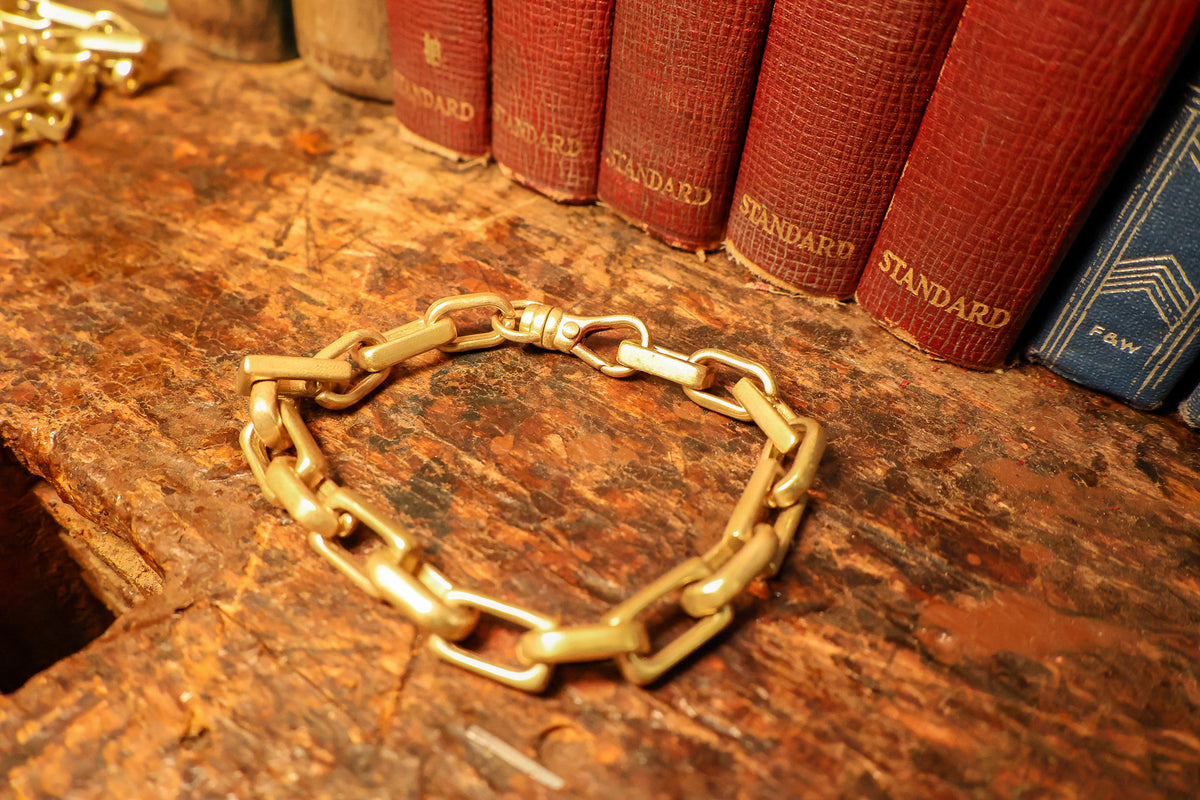 box link cable brass chain Bracelet
