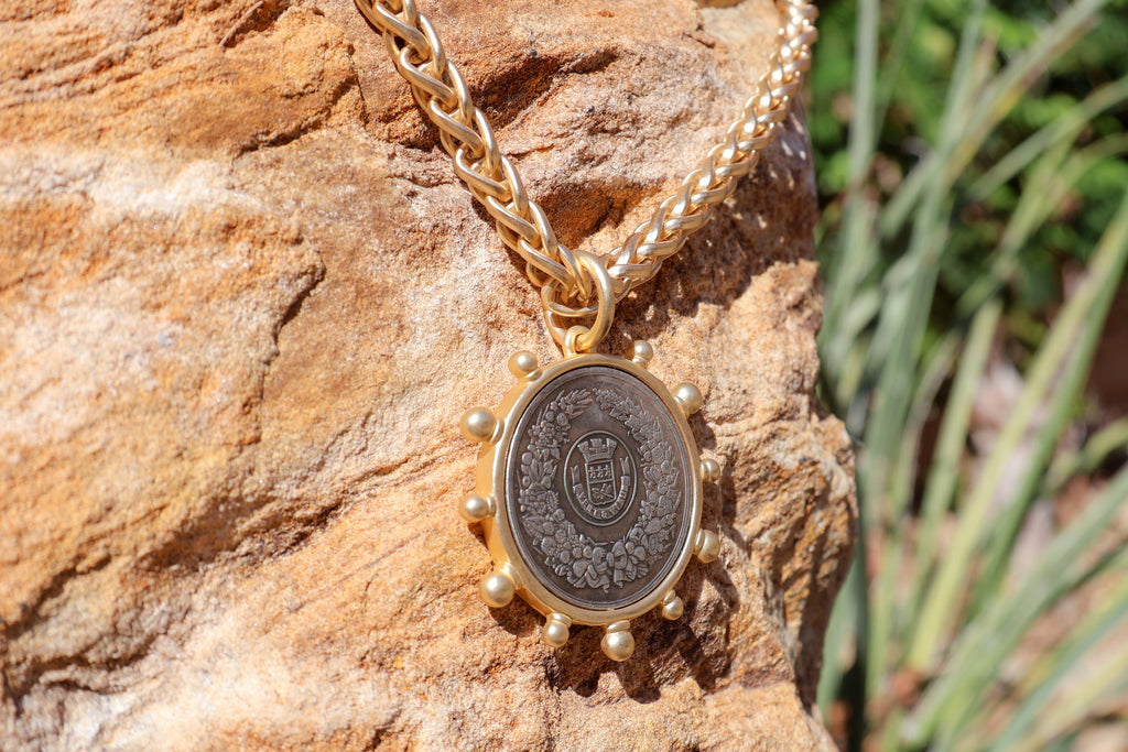 Golden Queen Bee Medallion